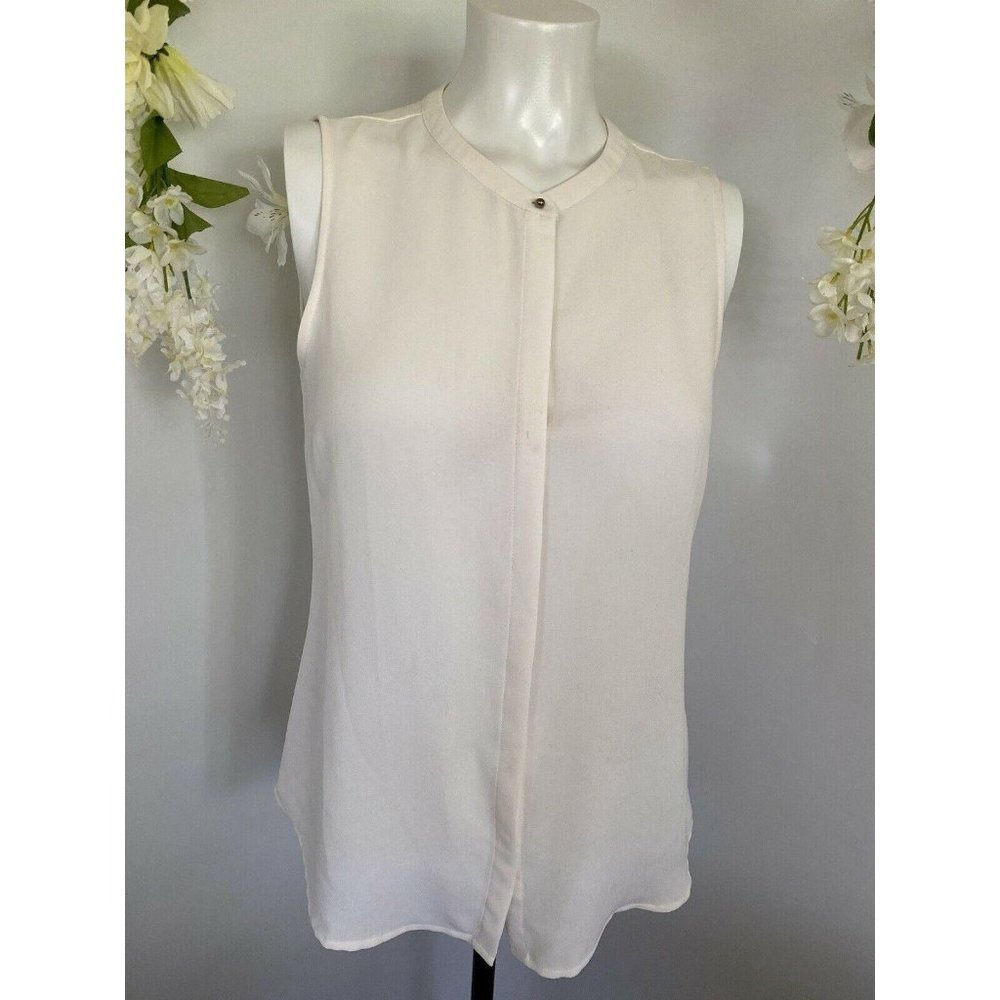 Vintage Forever 21 Women Ivory‎ Sleeveless Blouse S
